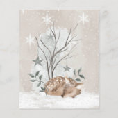 Winter Wat zit er in je paarse baby shower spel (Achterkant)