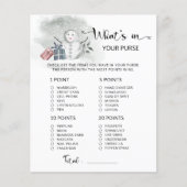 Winter Wat zit er in je paarse baby shower spel (Voorkant)