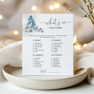 Winter Wat zit er in je paarse baby shower spel