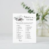 Winter Wat zit er in je paarse baby shower spel (Staand voorkant)