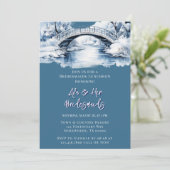 Winter Water Stream Bridge Bruidsmeisjes Luncheon Kaart (Staand voorkant)