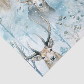 Winter Watercolor Bos Herten (2) Tissuepapier (Detail)