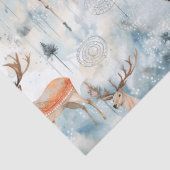 Winter Watercolor Bos Herten (3) Tissuepapier (Detail)