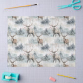 Winter Watercolor Bos Herten (4) Tissuepapier (Craft)