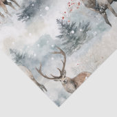Winter Watercolor Bos Herten (4) Tissuepapier (Detail)