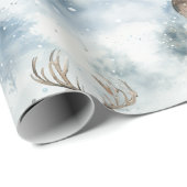 Winter Watercolor Bos Herten (5) Cadeaupapier (Rol Hoek)