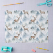 Winter Watercolor Bos Herten (5) Tissuepapier (Craft)