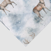 Winter Watercolor Bos Herten (5) Tissuepapier (Detail)