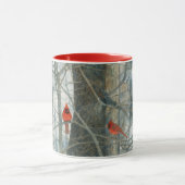 Winter Watercolor Cardinals Mok (Midden)