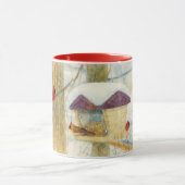 Winter Watercolor Cardinals Mok (Midden)