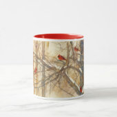 Winter Watercolor Cardinals Mok (Midden)
