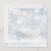 Winter Watercolor Groene Bruiloftsborrel Kaart (Achterkant)