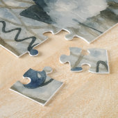 Winter Watercolor Kardinaal Legpuzzel (Zijkant)