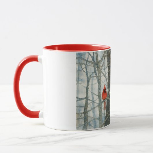 Winter Watercolor Kardinalen Mok (Links)