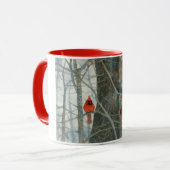 Winter Watercolor Kardinalen Mok (Voorkant links)