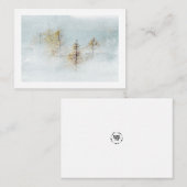 Winter watercolor landschap kaart notitiekaartje (Voorkant / Achterkant)