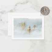 Winter watercolor landschap kaart notitiekaartje (Voorkant / Achterkant in situ)