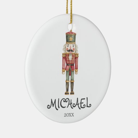 Winter Watercolor Nutcracker Soldier ornament (Rechts)