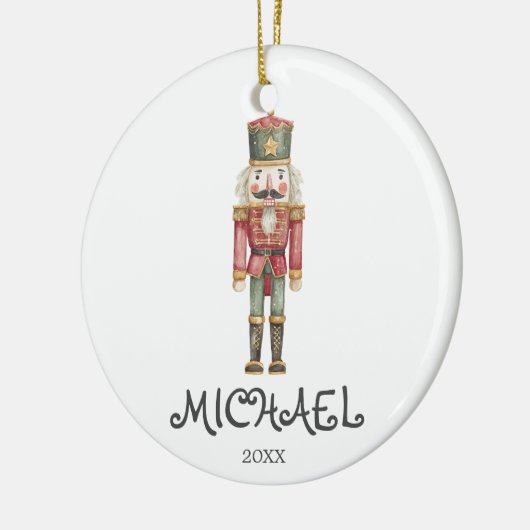 Winter Watercolor Nutcracker Soldier ornament (Links)