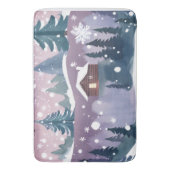 Winter Watercolor Sneeuw Hut Badmat (Voorkant Verticaal)