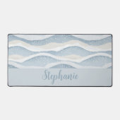 Winter Watercolor Snowfall Wave Personalized Bureaumat (Voorkant)