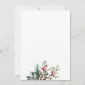 Winter Watercolor Trouwen Kaart (Achterkant)