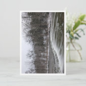 Winter Waterfall Feestdagenkaart (Staand voorkant)