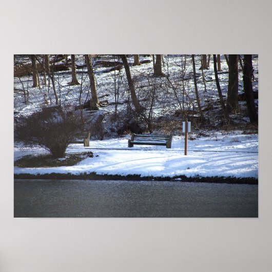 Winter Waterscape Photo Poster (Voorkant)