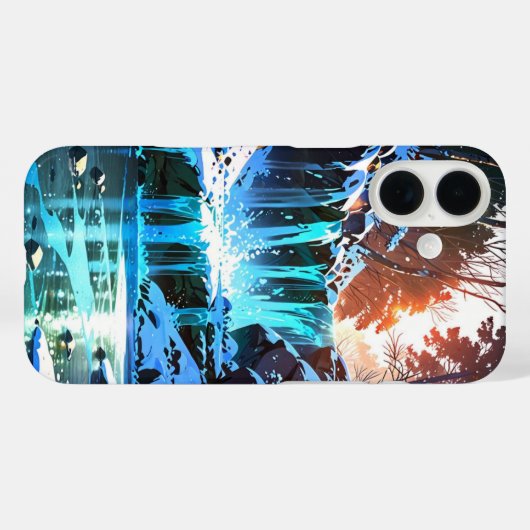 Winter Waterval Magie Case-Mate iPhone Case (Achterkant (horizontaal))