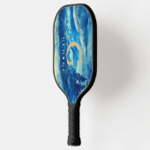 Winter Waterverf Bergen Landschap Monogram Pickleball Paddle (Links)