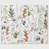 Winter Waterverf Berries Patroon Cadeaupapier (Vlak)