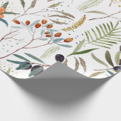 Winter Waterverf Berries Patroon Cadeaupapier (Hoek)