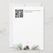 Winter waterverf besneeuwde dennen opslaan de datu save the date (Achterkant)