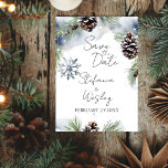Winter waterverf besneeuwde dennen opslaan de datu save the date<br><div class="desc">Winter waterverf besneeuwde dennen opslaan de datum bewerkbare sjabloon instant digitale download. Sneeuwrijke dennen met dennenappels sneeuwvlok gedempte Scandinavische winterkleuren</div>