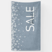 Winter Waterverf Blauw Nieuwe Wintercollectie Spandoek (Verticaal)