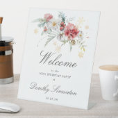 Winter Waterverf Bloemen 100ste Verjaardag Welkom Reclamebord Met Voetstuk (Insitu)