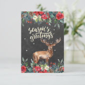 Winter Waterverf Bloemen | Groeten van het seizoen Kaart (Staand voorkant)