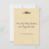 Winter Waterverf Bloemen | Groeten van het seizoen Kaart (Achterkant)