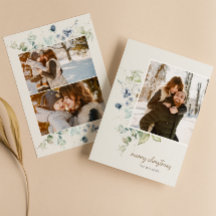 Winter Waterverf Bloemen Kerstmis Foto