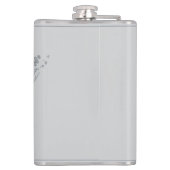 Winter Waterverf Bloemmonogram gepersonaliseerd Heupfles (Achterkant)