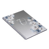 Winter Waterverf Bloemmonogram gepersonaliseerd Notitieboek (Rechterzijde)