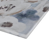 Winter Waterverf Bloemmonogram gepersonaliseerd Snijplank (Hoek)