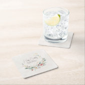 Winter Waterverf Bloemsneeuwvlok 90ste Verjaardag Kartonnen Onderzetters (Insitu)