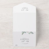 Winter Waterverf bruiloft All In One Uitnodiging (Buitenkant)