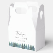 Winter Waterverf bruiloft Bedankdoosjes (Geopend)