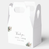 Winter Waterverf bruiloft Bedankdoosjes (Geopend)