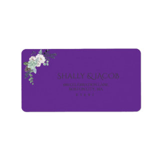 Winter Waterverf bruiloft Etiket