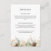 Winter waterverf bruiloft informatie informatiekaartje (Voorkant)