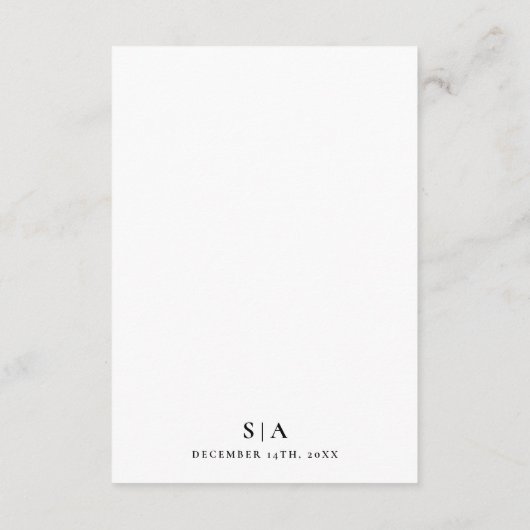 Winter waterverf bruiloft informatie informatiekaartje (Achterkant)