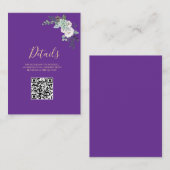 Winter Waterverf bruiloft Informatiekaartje (Voorkant / Achterkant)